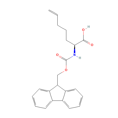 (S)-N-Fmoc-2-(4'-pentenyl)glycine (CAS: 856412-22-1) - Chemical Structure and Molecular Formula 