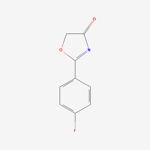 2-(4-Fluorophenyl)-1,3-oxazol-4(5H)-one (CAS: 897027-68-8) - Chemical Structure and Molecular Formula 