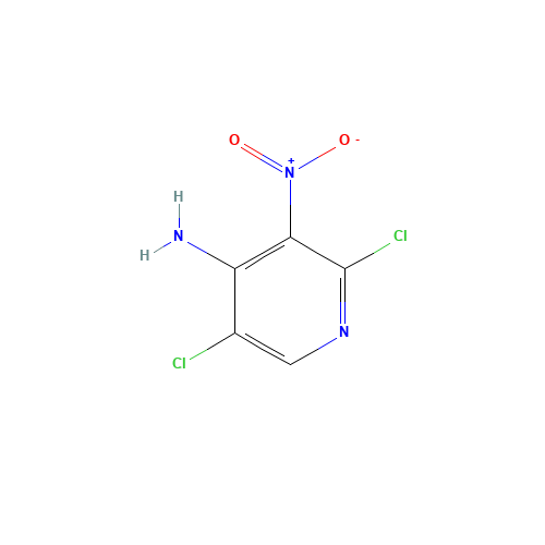 2,5-dichloro-3-nitropyridin-4-aMine (CAS: 405230-91-3) - Chemical Structure and Molecular Formula 