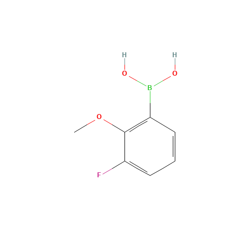 (3-Fluoro-2-methoxyphenyl)boronic acid (CAS: 762287-59-2) - Chemical Structure and Molecular Formula 
