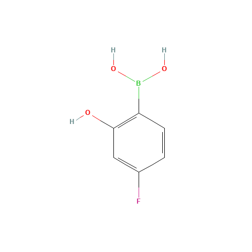 (4-Fluoro-2-hydroxyphenyl)boronic acid (CAS: 850568-00-2) - Chemical Structure and Molecular Formula 
