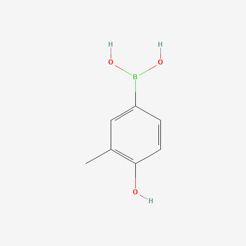 (4-Hydroxy-3-methylphenyl)boronic acid (CAS: 762263-66-1) - Chemical Structure and Molecular Formula 