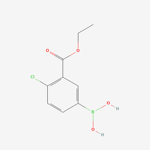 [4-Chloro-3-(ethoxycarbonyl)phenyl]boronic acid (CAS: 874219-46-2) - Chemical Structure and Molecular Formula 