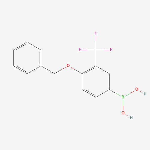 4-Benzyloxy-3-(trifluoroMethyl)phenylboronicacid (CAS: 1245014-05-4) - Chemical Structure and Molecular Formula 