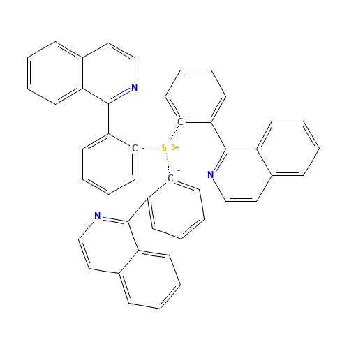 tris[2-(1-isoquinolyl)phenyl]iridium (CAS: 435293-93-9) - Related Chemical Product
