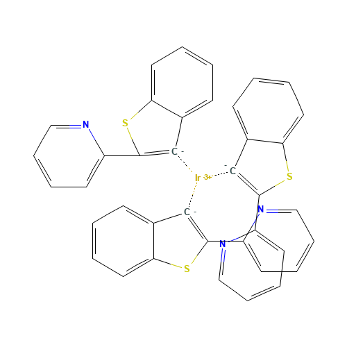tris[2-(2-pyridyl)benzothiophen-3-yl]iridium (CAS: 405289-74-9) - Related Chemical Product