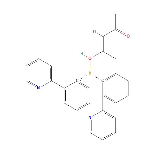 Bis(2-phenylpyridine)(acetylacetonate)iridium(III) (CAS: 337526-85-9) - Related Chemical Product