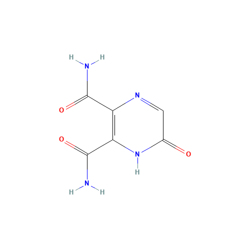 6-OXO-1,6-DIHYDRO-PYRAZINE-2,3-DICARBOXYLIC ACID DIAMIDE (CAS: 73403-52-8) - Chemical Structure and Molecular Formula 
