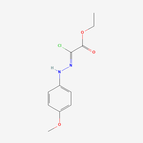 Acetic acid, 2-chloro-2-[2-(4-methoxyphenyl)hydrazinylidene], ethyl ester (CAS: 27143-07-3) - Chemical Structure and Molecular Formula 