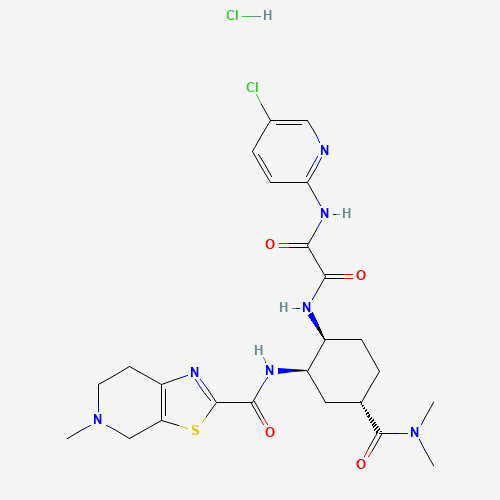 Edoxaban hydrochloride (CAS: 480448-29-1) - Chemical Structure and Molecular Formula 