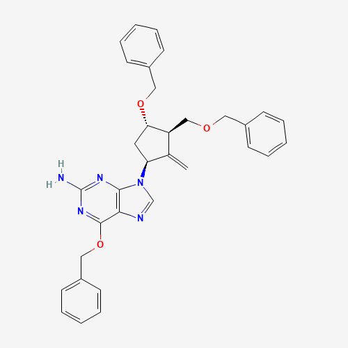 6-(Benzyloxy)-9-[(1S,3R,4S)-2-methylene-4-(phenylmethoxy)-3-[(phenylmethoxy)methyl]cyclopentyl]-9H-purine-2-amine (CAS: 204845-95-4) - Related Chemical Product