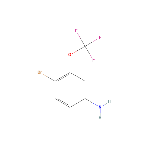4-BROMO-3-TRIFLUOROMETHOXY-PHENYLAMINE (CAS: 116369-25-6) - Chemical Structure and Molecular Formula 