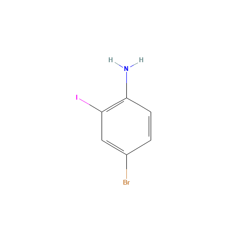 4-BROMO-2-IODOANILINE (CAS: 66416-72-6) - Chemical Structure and Molecular Formula 