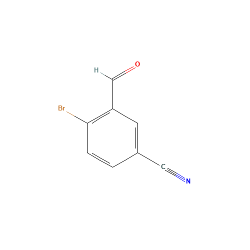 4-BROMO-3-FORMYL-BENZONITRILE (CAS: 89003-95-2) - Chemical Structure and Molecular Formula 