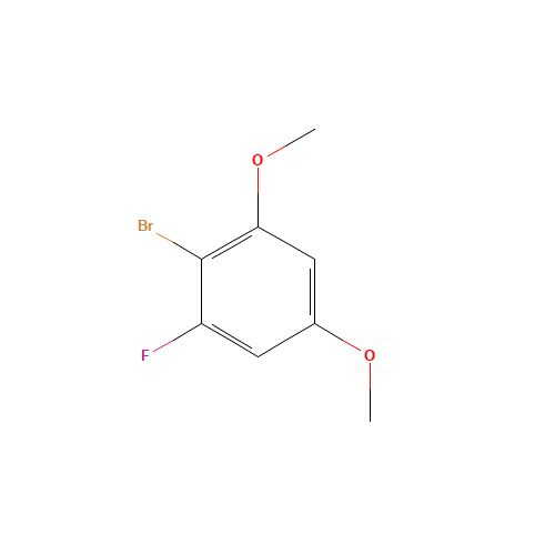 2-BROMO-3,5-DIMETHOXY-1-FLUOROBENZENE (CAS: 206860-47-1) - Chemical Structure and Molecular Formula 