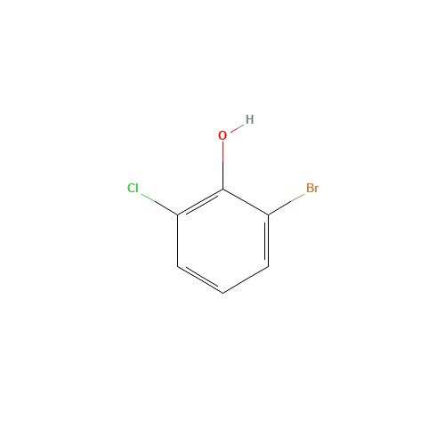 2-bromo-6-chloro-phenol (CAS: 2040-88-2) - Chemical Structure and Molecular Formula 