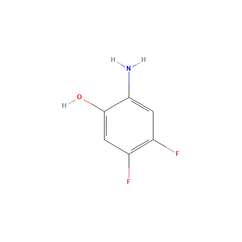 4,5-Difluoro-2-hydroxyaniline (CAS: 163734-01-8) - Chemical Structure and Molecular Formula 