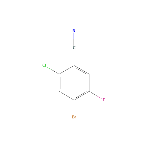 4-Bromo-2-chloro-5-fluorobenzonitrile (CAS: 1126779-33-6) - Chemical Structure and Molecular Formula 