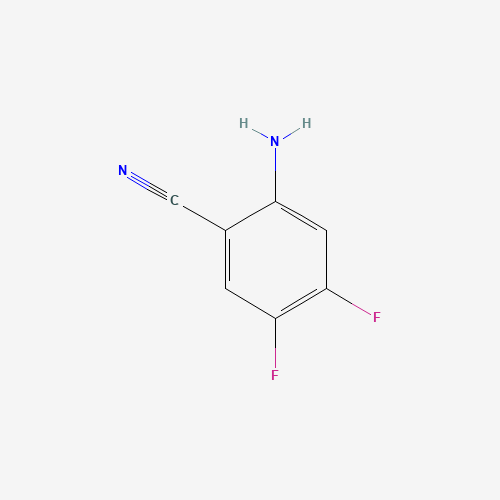 2-AMINO-4,5-DIFLUOROBENZONITRILE (CAS: 219823-49-1) - Chemical Structure and Molecular Formula 