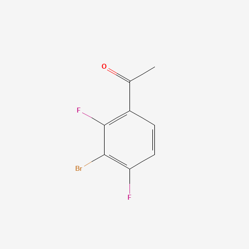 2,4-difluoro-3-broMoacetophenone (CAS: 1210824-63-7) - Chemical Structure and Molecular Formula 