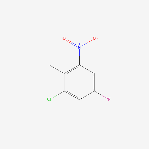 2-CHLORO-4-FLUORO-6-NITROTOLUENE (CAS: 502496-35-7) - Chemical Structure and Molecular Formula 