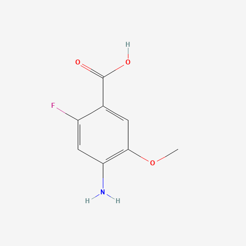 4-Amino-2-fluoro-5-methoxybenzoic acid (CAS: 1001346-91-3) - Chemical Structure and Molecular Formula 