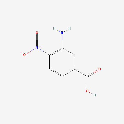 3-Amino-4-nitrobenzoic acid (CAS: 6968-22-5) - Chemical Structure and Molecular Formula 