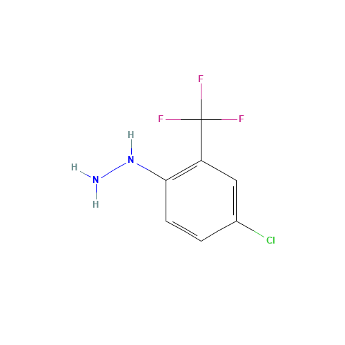 4-CHLORO-2-(TRIFLUOROMETHYL)PHENYLHYDRAZINE (CAS: 1513-34-4) - Chemical Structure and Molecular Formula 