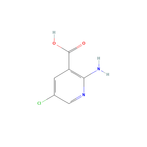 2-Amino-5-chloropyridine-3-carboxylic acid (CAS: 52833-93-9) - Chemical Structure and Molecular Formula 