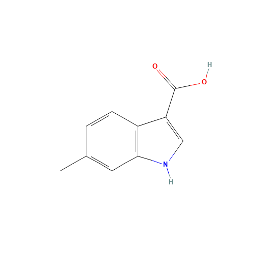 6-METHYLINDOLE-3-CARBOXYLIC ACID (CAS: 209920-43-4) - Chemical Structure and Molecular Formula 