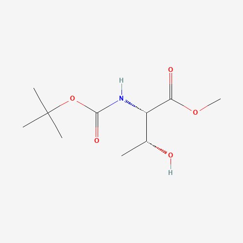 (2S,3R)-methyl 2-(tert-butoxycarbonylamino)-3-hydroxybutanoate (CAS: 79479-07-5) - Chemical Structure and Molecular Formula 
