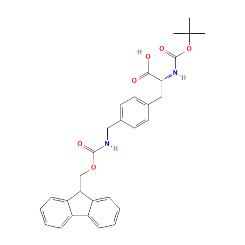 BOC-D-4-AMINOMETHYLPHENYLALANINE (CAS: 215302-77-5) - Chemical Structure and Molecular Formula 