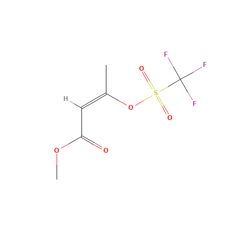 3-TRIFLUOROMETHANESULFONYLOXY-BUT-2-ENOIC ACID METHYL ESTER (CAS: 133559-43-0) - Related Chemical Product