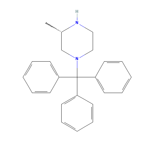 (S)-4-N-TRITYL-2-METHYL-PIPERAZINE (CAS: 625843-74-5) - Chemical Structure and Molecular Formula 