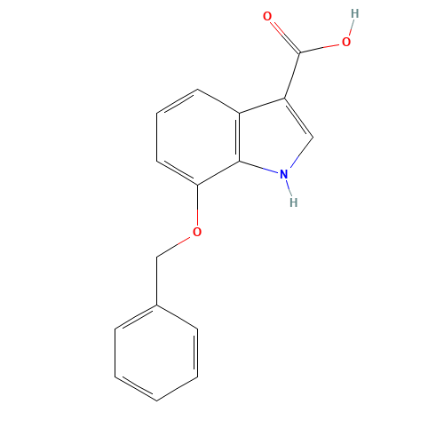 7-BENZYLOXY-1H-INDOLE-3-CARBOXYLIC ACID (CAS: 24370-75-0) - Chemical Structure and Molecular Formula 