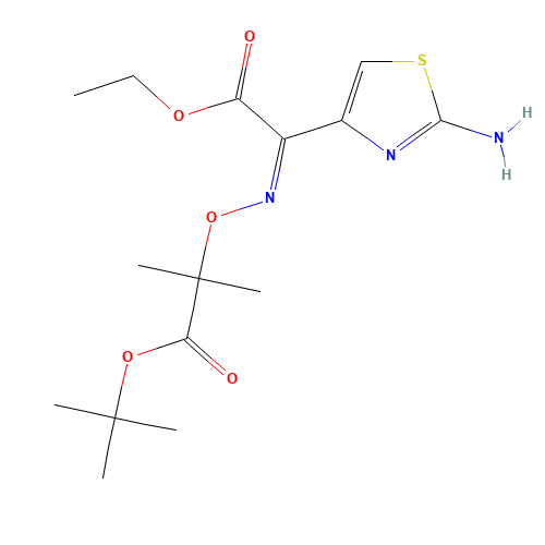 Ethyl 2-(2-aminothiazole-4-yl)-2-(1-tert-butoxycarbonyl-1-methylethoxyimino)acetate (CAS: 86299-46-9) - Related Chemical Product