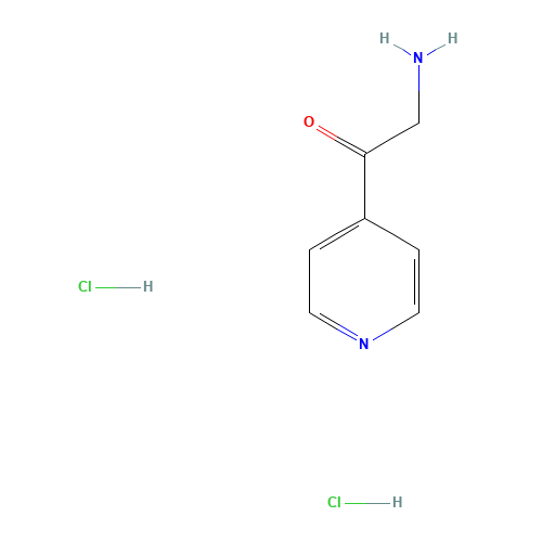 2-AMINO-1-PYRIDIN-4-YL-ETHANONE DIHYDROCHLORIDE (CAS: 51746-83-9) - Chemical Structure and Molecular Formula 