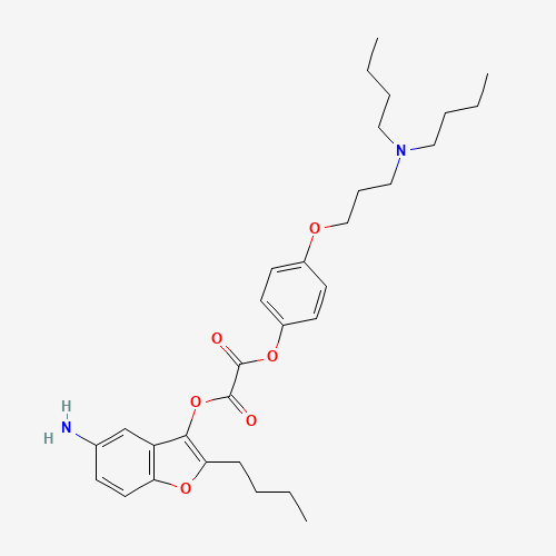 (5-amino-2-butyl-3-benzofuranyl)[4-[3-(dibutylamino)propoxy]phenyl]-,oxalate (CAS: 851014-95-4) - Chemical Structure and Molecular Formula 