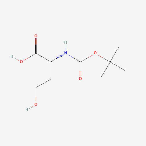 N-{[(2-Methyl-2-propanyl)oxy]carbonyl}-D-homoserine (CAS: 67198-87-2) - Chemical Structure and Molecular Formula 