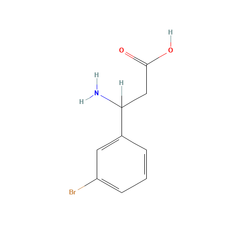 3-Amino-3-(3-bromophenyl)propanoic acid (CAS: 117391-50-1) - Chemical Structure and Molecular Formula 