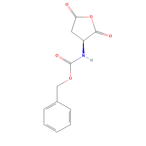Benzyl [(3S)-2,5-dioxotetrahydro-3-furanyl]carbamate (CAS: 4515-23-5) - Chemical Structure and Molecular Formula 