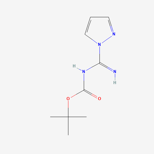2-Methyl-2-propanyl [amino(1H-pyrazol-1-yl)methylene]carbamate (CAS: 152120-61-1) - Chemical Structure and Molecular Formula 