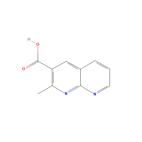 2-Methyl-1,8-naphthyridine-3-carboxylic acid (CAS: 387350-60-9) - Chemical Structure and Molecular Formula 