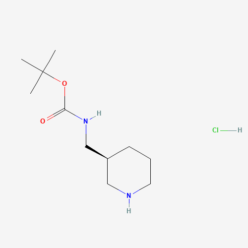2-Methyl-2-propanyl [(3S)-3-piperidinylmethyl]carbamate hydrochloride (1:1) (CAS: 1217805-12-3) - Chemical Structure and Molecular Formula 
