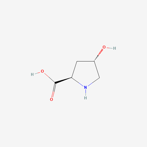 (4S)-4-Hydroxy-D-proline (CAS: 3348-22-9) - Chemical Structure and Molecular Formula 