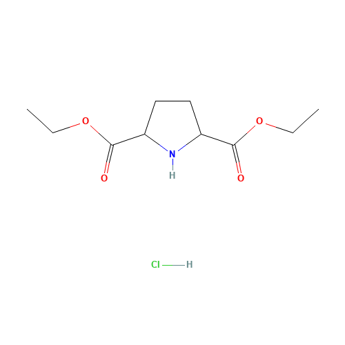 Diethyl 2,5-pyrrolidinedicarboxylate hydrochloride (1:1) (CAS: 90979-49-0) - Chemical Structure and Molecular Formula 