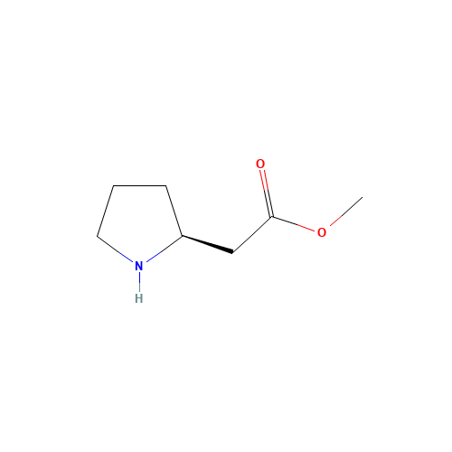Methyl (2S)-2-pyrrolidinylacetate (CAS: 53912-83-7) - Chemical Structure and Molecular Formula 