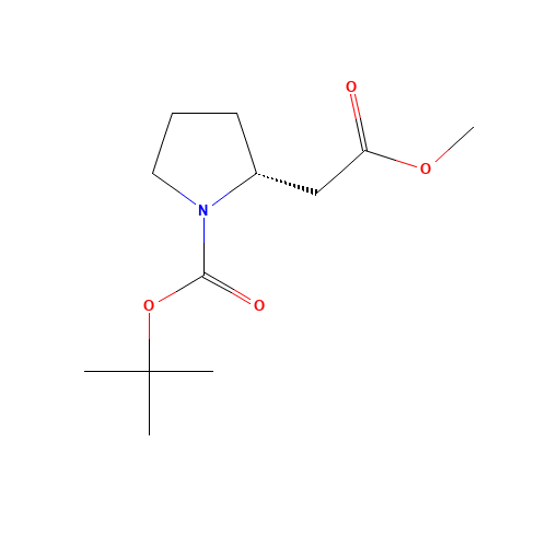Methyl (2R)-2-pyrrolidinylacetate (CAS: 132482-05-4) - Chemical Structure and Molecular Formula 