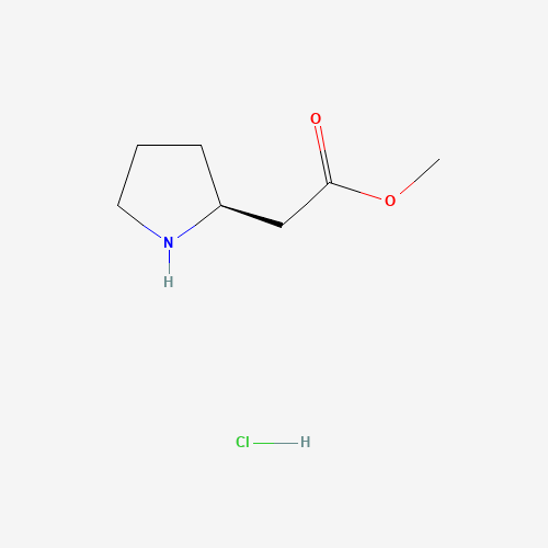 Methyl (2S)-2-pyrrolidinylacetate hydrochloride (1:1) (CAS: 259868-83-2) - Chemical Structure and Molecular Formula 