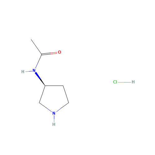 N-[(3S)-3-Pyrrolidinyl]acetamide hydrochloride (1:1) (CAS: 1246277-44-0) - Chemical Structure and Molecular Formula 